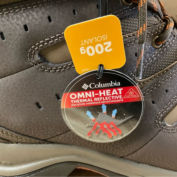 Men’s Columbia Gunnison II Omni Heat Boots 15 Cordovan Dark Adobe Winter Brown - Picture 11 of 13